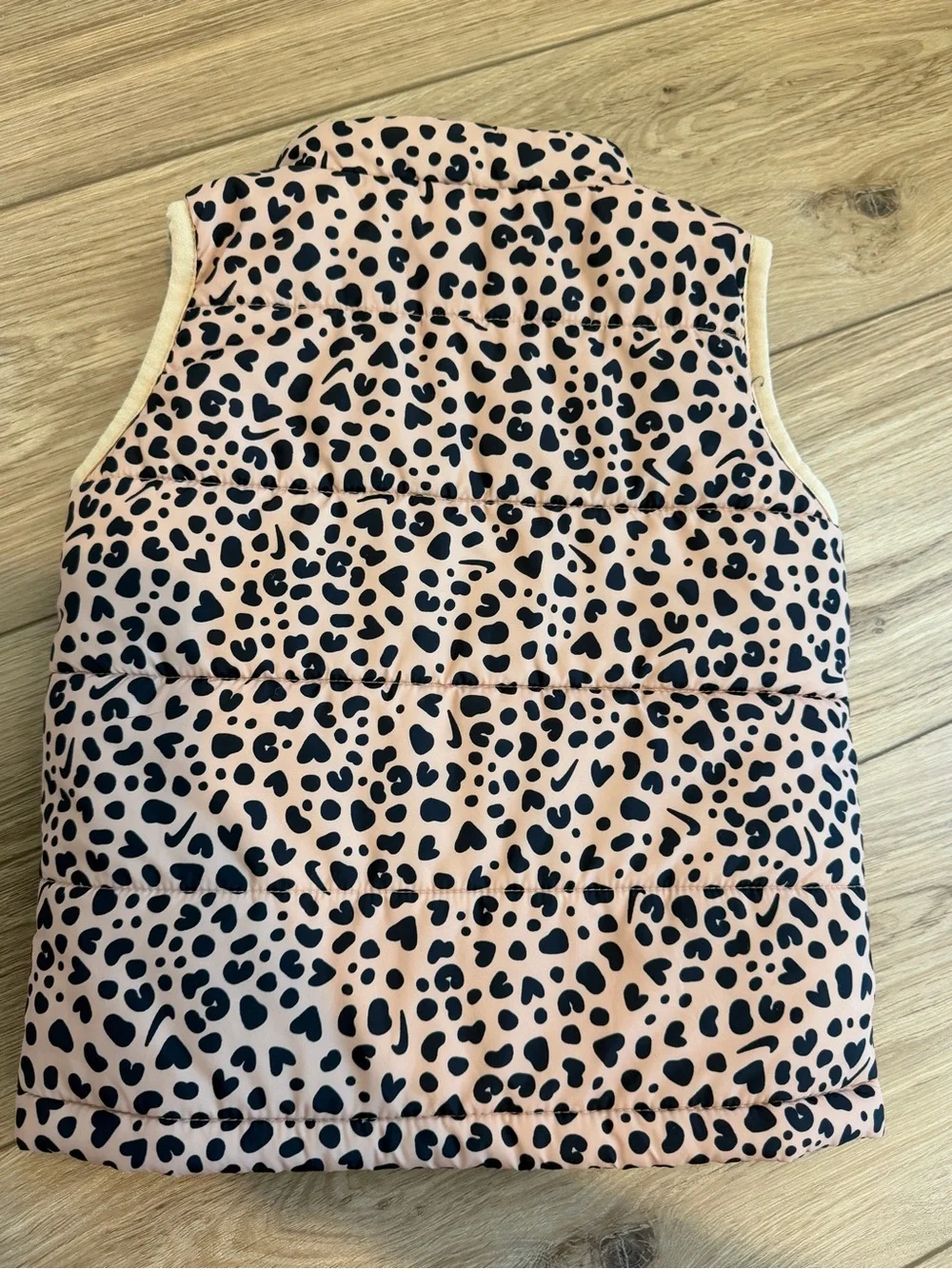 Nike Toddler 2T / 24M Leopard Heart Puffer Vest Zip Up